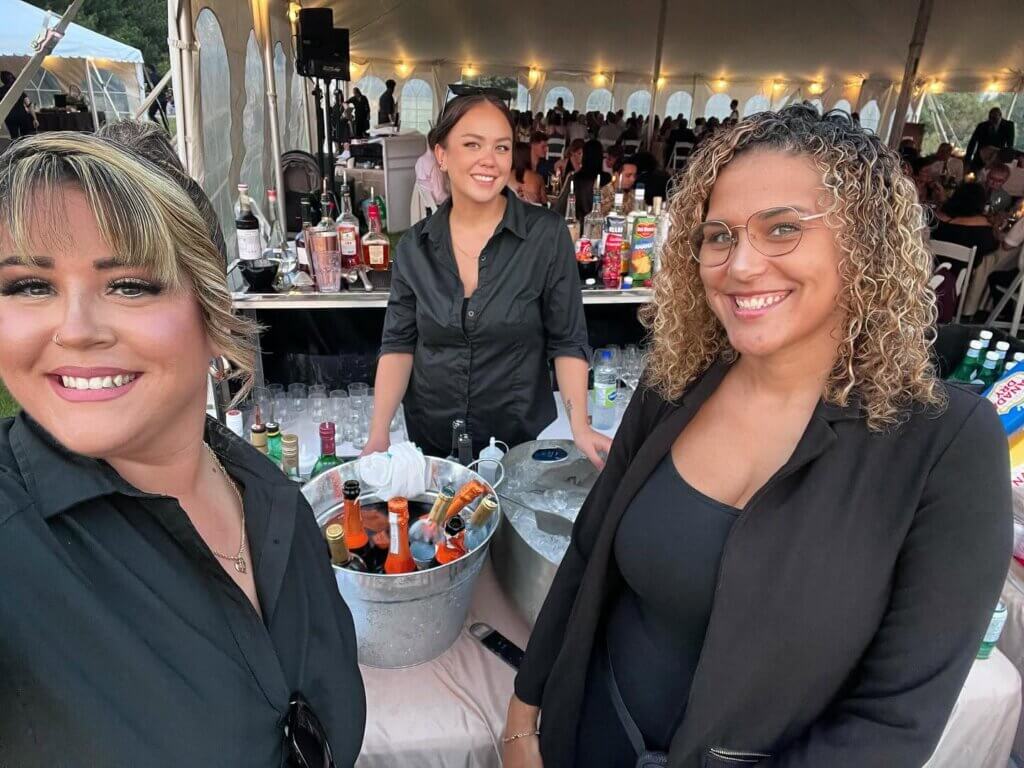 Full Circle event staff serving guests at a Brampton event